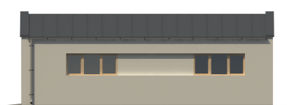 Elewacja projektu G188 - Budynek garażowo - gospodraczy - 2 - wersja lustrzana