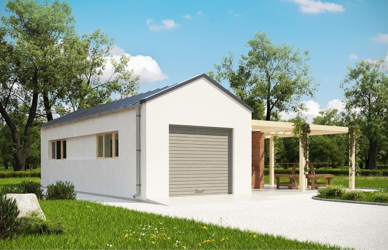 Projekt domu energooszczędnego G188 - Budynek garażowo - gospodraczy
