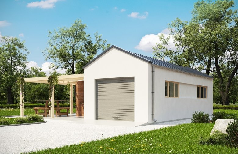 Projekt domu energooszczędnego G188 - Budynek garażowo - gospodraczy