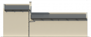 Elewacja projektu G173 - Budynek garażowo-gospodarczy  - 3