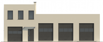 Elewacja projektu G173 - Budynek garażowo-gospodarczy  - 1 - wersja lustrzana