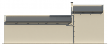 Elewacja projektu G173 - Budynek garażowo-gospodarczy  - 3 - wersja lustrzana