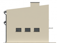Elewacja projektu G173 - Budynek garażowo-gospodarczy  - 4 - wersja lustrzana