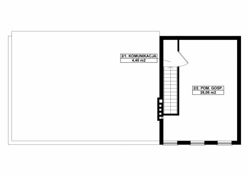 Rzut projektu G173 - Budynek garażowo-gospodarczy 