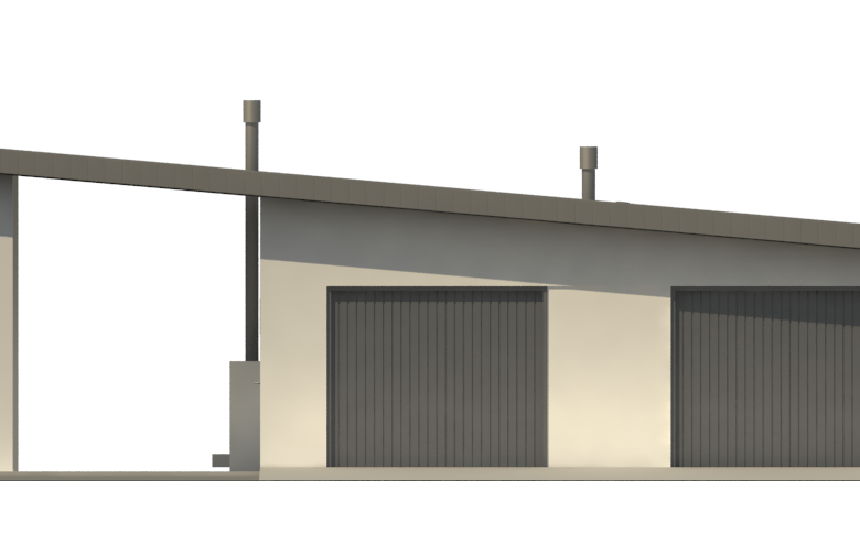 Projekt domu energooszczędnego G189 - Budynek garażowy - elewacja 1
