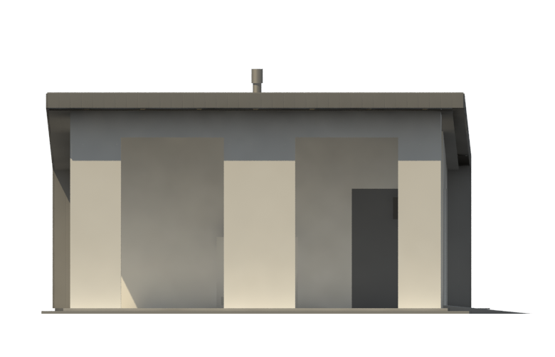Projekt domu energooszczędnego G189 - Budynek garażowy - elewacja 2