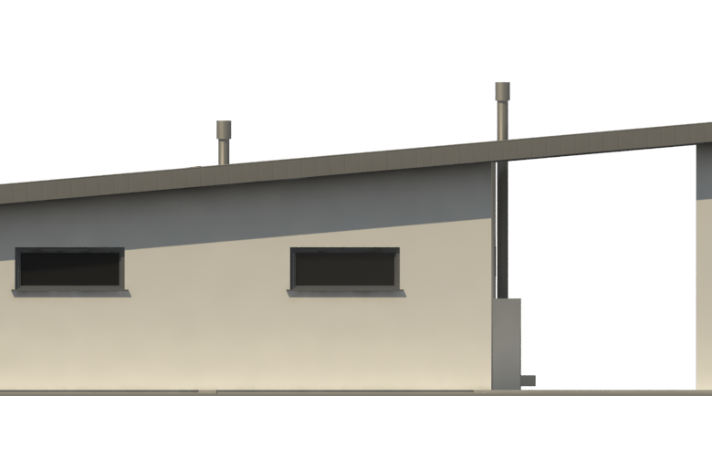 Projekt domu energooszczędnego G189 - Budynek garażowy - elewacja 3