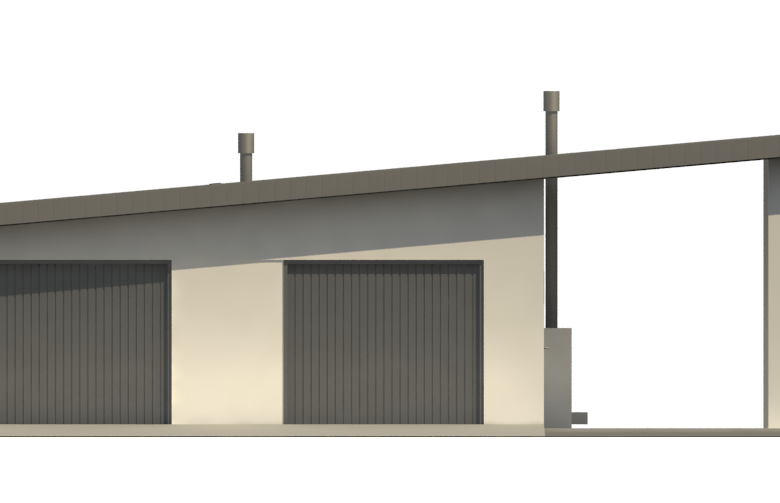 Projekt domu energooszczędnego G189 - Budynek garażowy - elewacja 1