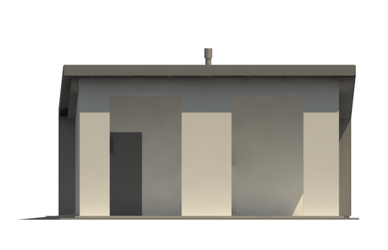 Projekt domu energooszczędnego G189 - Budynek garażowy - elewacja 2