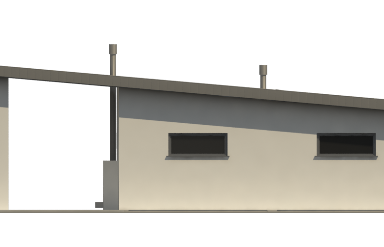 Projekt domu energooszczędnego G189 - Budynek garażowy - elewacja 3