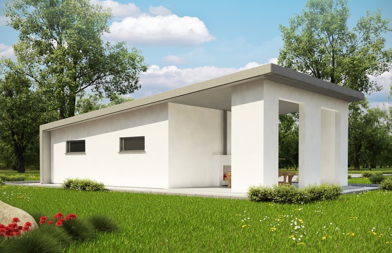 Projekt domu energooszczędnego G189 - Budynek garażowy