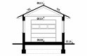 Projekt domu nowoczesnego G203 - Budynek gospodarczy - przekrój 1