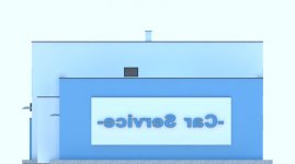 Elewacja projektu G205 - Budynek warsztatowy - 4 - wersja lustrzana