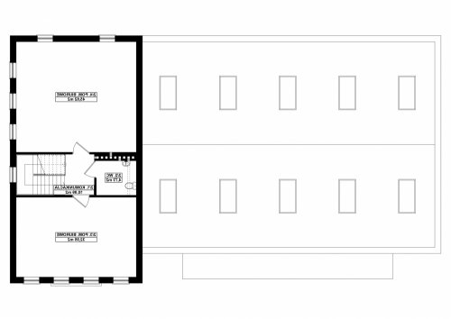 Rzut projektu G205 - Budynek warsztatowy - wersja lustrzana