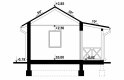 Projekt domu nowoczesnego G207 - Budynek gospodarczy - przekrój 1