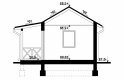 Projekt domu nowoczesnego G207 - Budynek gospodarczy - przekrój 1