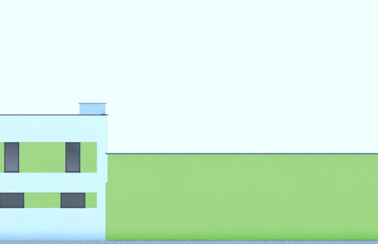 Projekt domu energooszczędnego G213 - Budynek garażowo-gospodarczy - elewacja 3