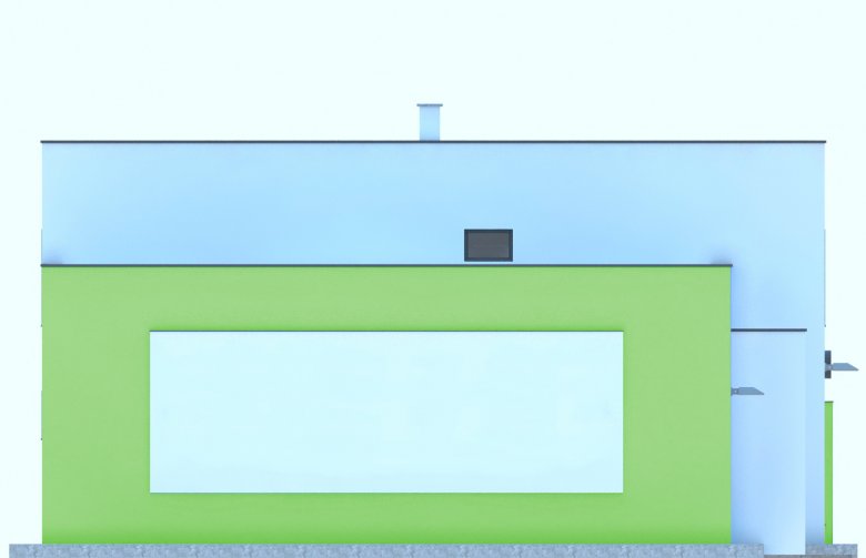 Projekt domu energooszczędnego G213 - Budynek garażowo-gospodarczy - elewacja 4