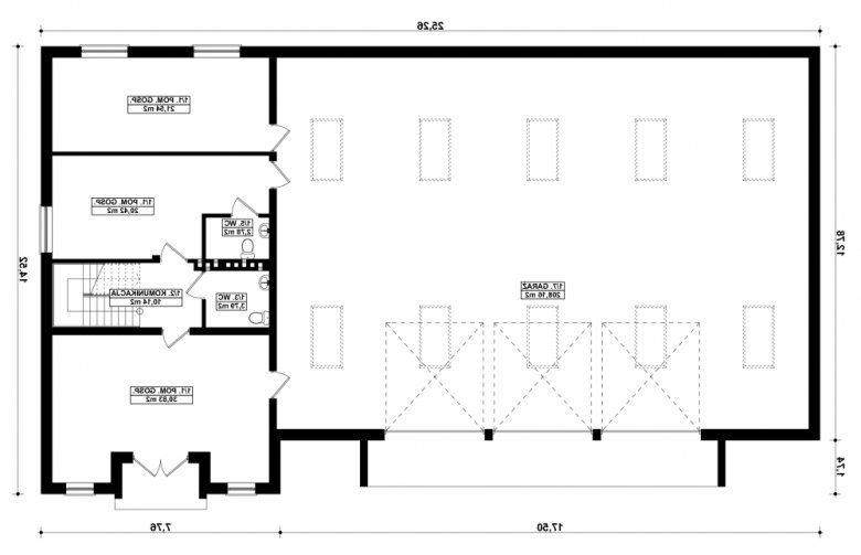 Projekt domu energooszczędnego G213 - Budynek garażowo-gospodarczy - 