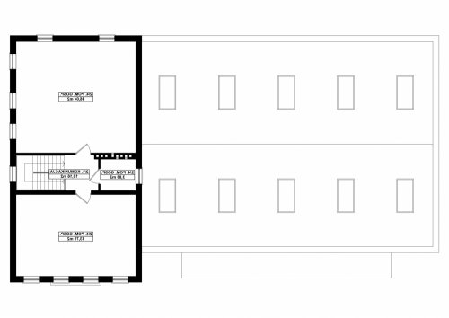 Rzut projektu G213 - Budynek garażowo-gospodarczy - wersja lustrzana