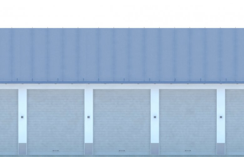 Projekt domu energooszczędnego G210 - Budynek garazowy - elewacja 1