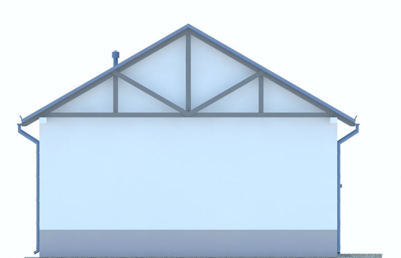 Projekt domu energooszczędnego G210 - Budynek garazowy - elewacja 4
