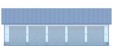 Elewacja projektu G210 - Budynek garazowy - 1 - wersja lustrzana