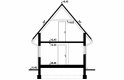 Projekt domu energooszczędnego G210 - Budynek garazowy - przekrój 1