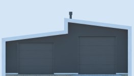 Elewacja projektu G211 - Budynek garażowo - gospodarczy - 1