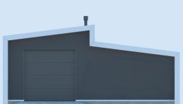 Elewacja projektu G211 - Budynek garażowo - gospodarczy - 3