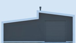 Elewacja projektu G211 - Budynek garażowo - gospodarczy - 3 - wersja lustrzana