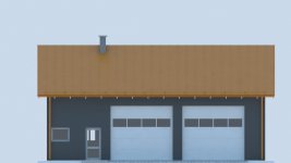 Elewacja projektu G215 - Budynek garażowo - gospodarczy - 1