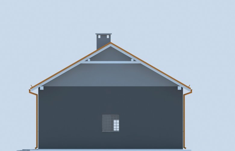 Projekt domu energooszczędnego G215 - Budynek garażowo - gospodarczy - elewacja 2