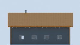 Elewacja projektu G215 - Budynek garażowo - gospodarczy - 3 - wersja lustrzana