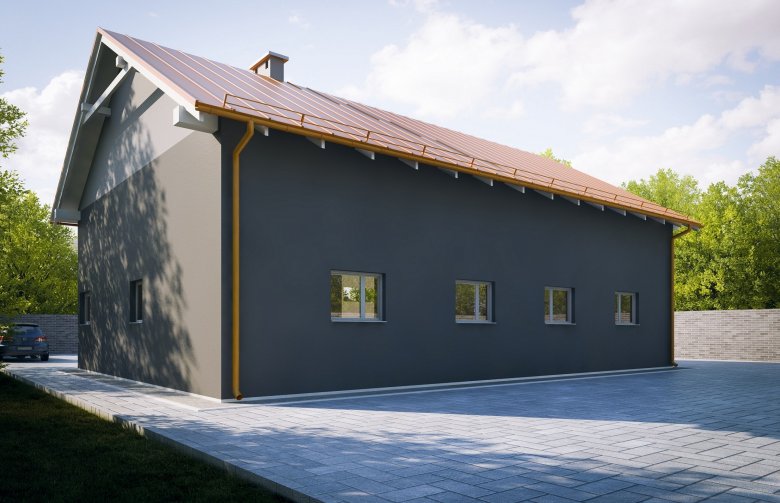 Projekt domu energooszczędnego G215 - Budynek garażowo - gospodarczy