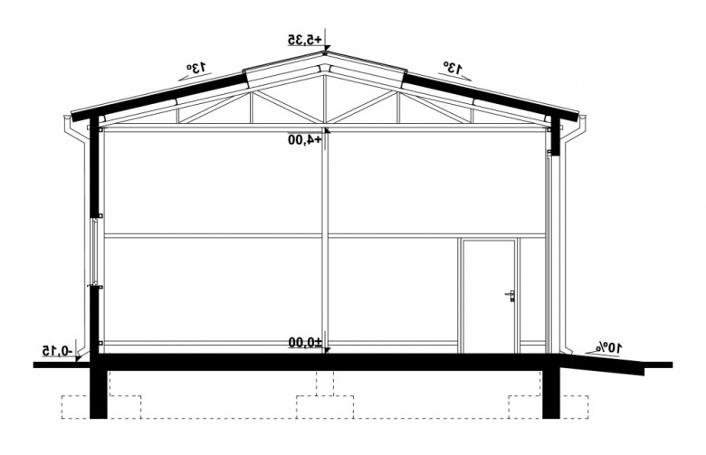 Projekt domu nowoczesnego G214 - Budynek gospodarczy - 