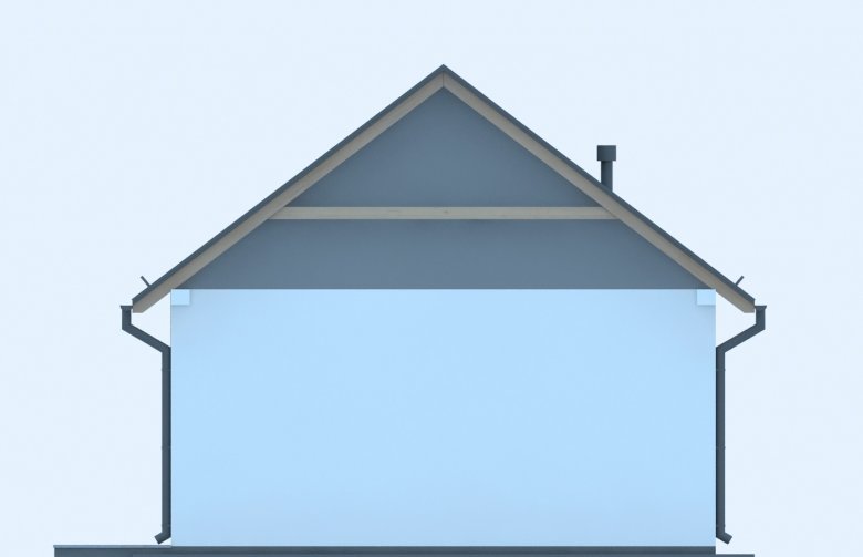 Projekt domu energooszczędnego G216 - Budynek garażowy - elewacja 2