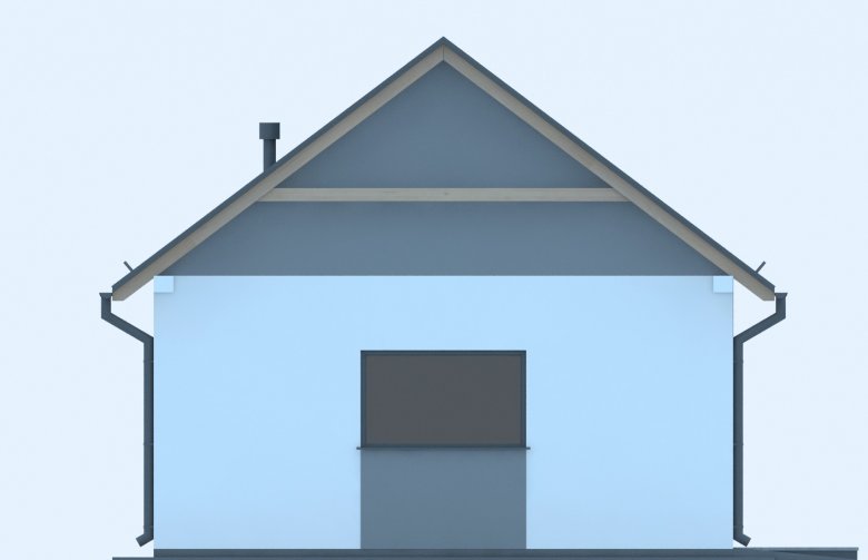 Projekt domu energooszczędnego G216 - Budynek garażowy - elewacja 4