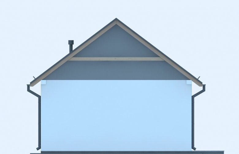 Projekt domu energooszczędnego G216 - Budynek garażowy - elewacja 2