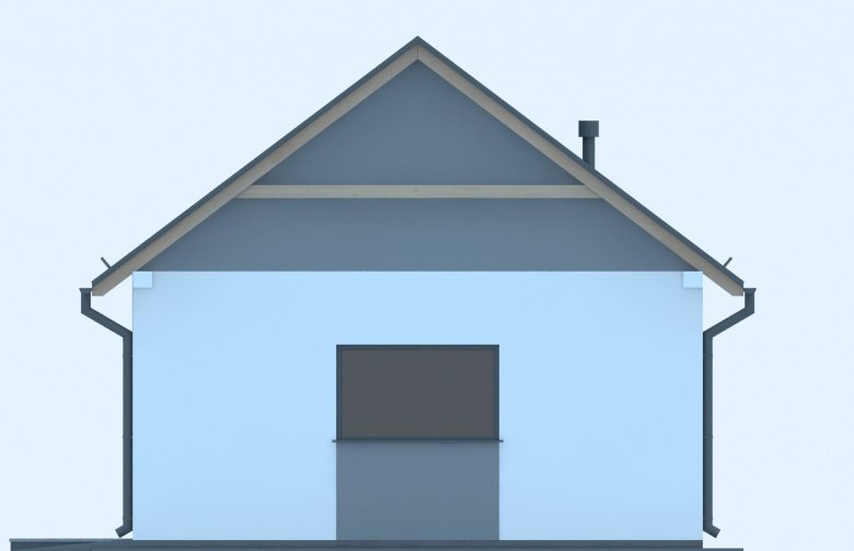 Projekt domu energooszczędnego G216 - Budynek garażowy - elewacja 4