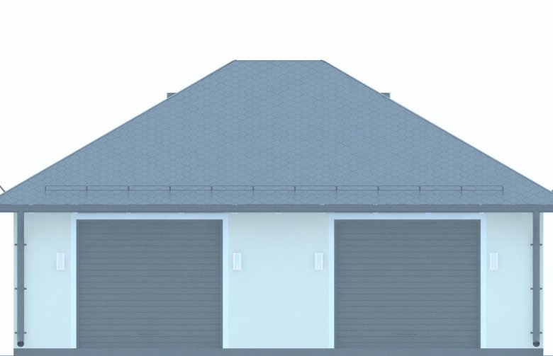Projekt domu energooszczędnego G217 - Budynek garażowy - elewacja 1