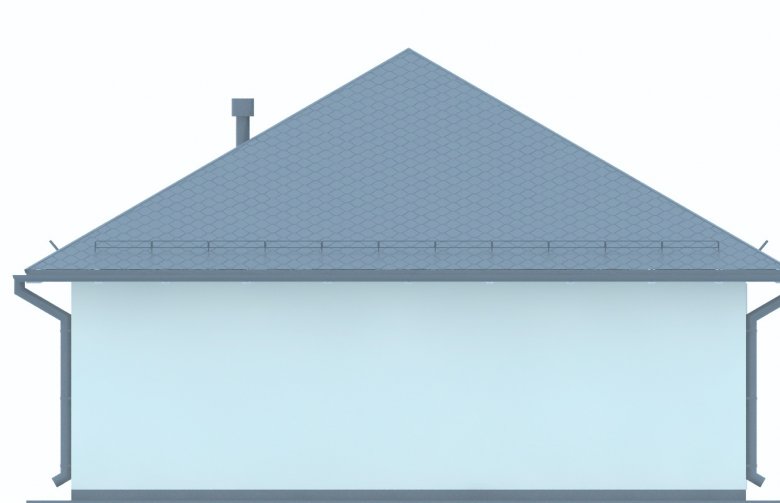 Projekt domu energooszczędnego G217 - Budynek garażowy - elewacja 4