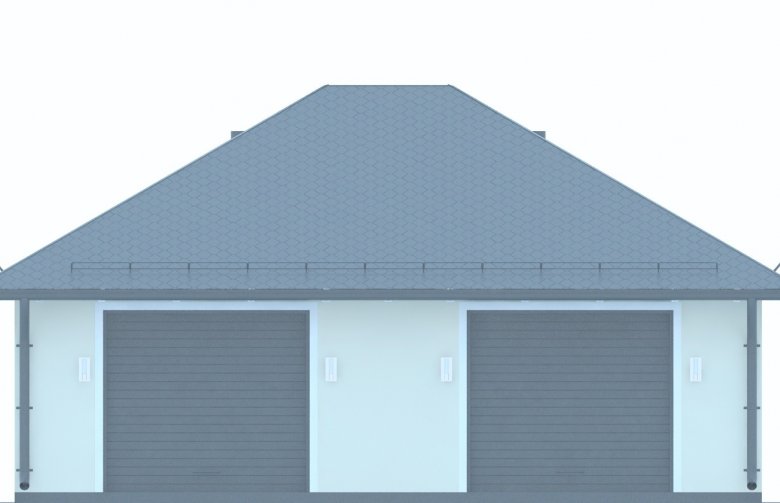 Projekt domu energooszczędnego G217 - Budynek garażowy - elewacja 1