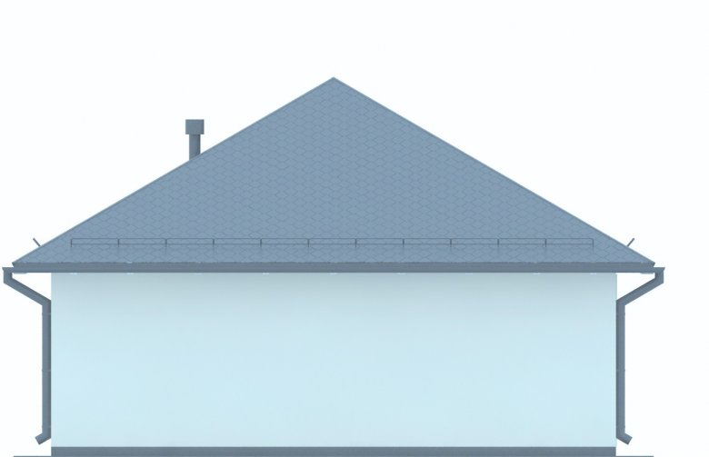 Projekt domu energooszczędnego G217 - Budynek garażowy - elewacja 2