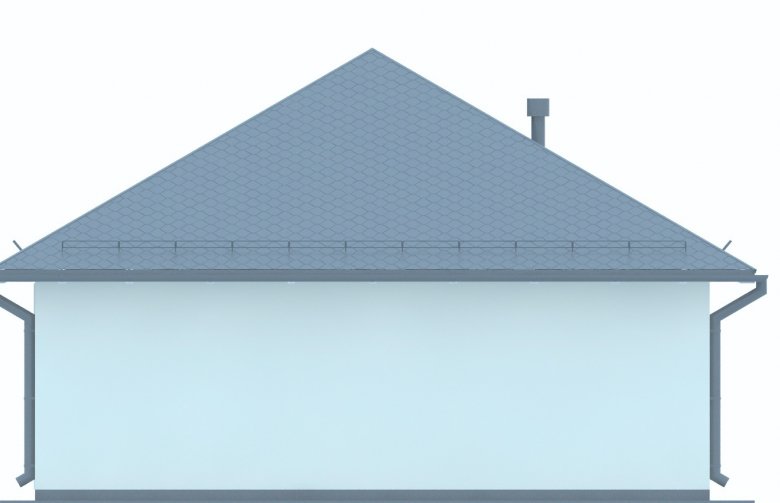 Projekt domu energooszczędnego G217 - Budynek garażowy - elewacja 4
