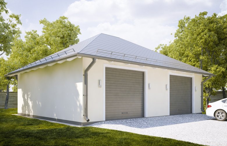 Projekt domu energooszczędnego G217 - Budynek garażowy