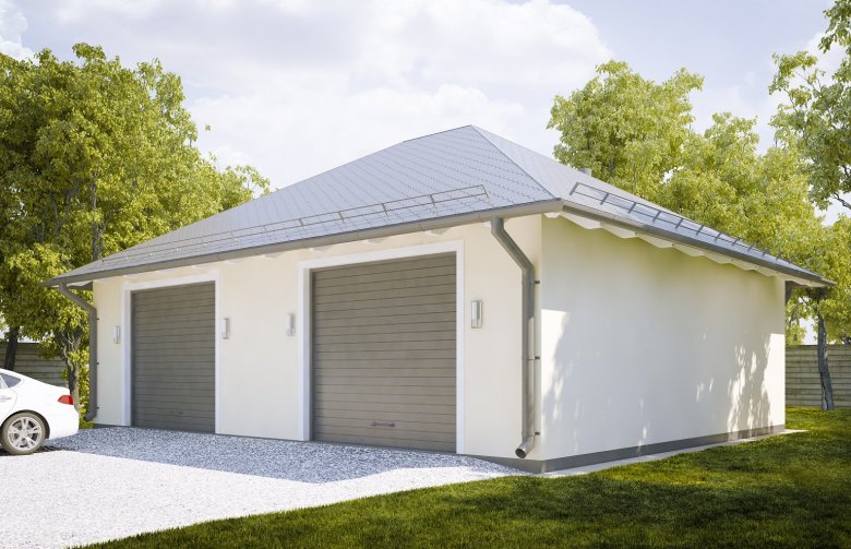 Projekt domu energooszczędnego G217 - Budynek garażowy