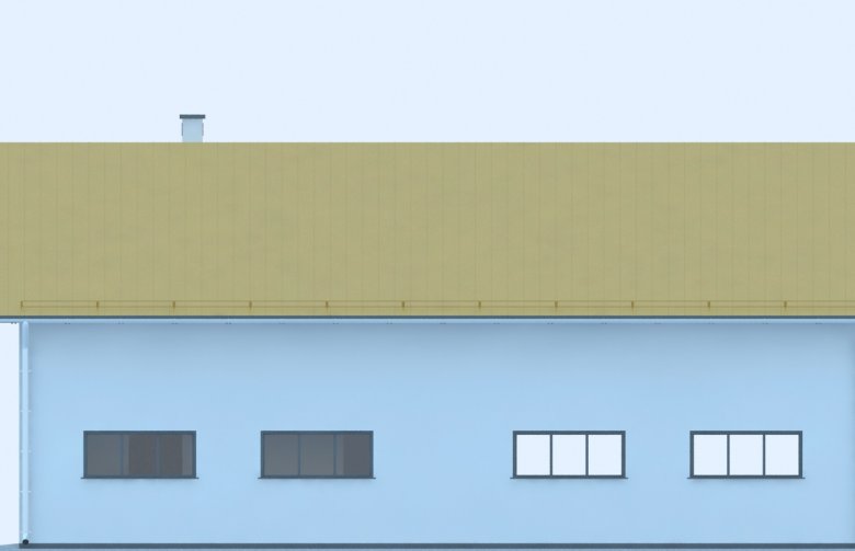 Projekt domu energooszczędnego G218 - Budynek garażowo - gospodarczy - elewacja 3