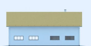 Elewacja projektu G218 - Budynek garażowo - gospodarczy - 3 - wersja lustrzana