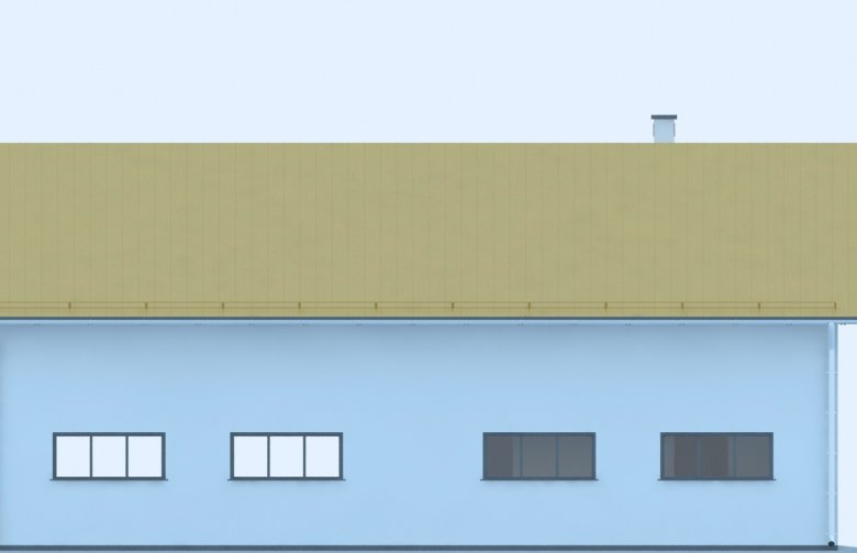 Projekt domu energooszczędnego G218 - Budynek garażowo - gospodarczy - elewacja 3